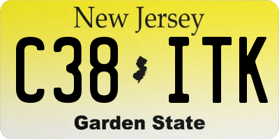 NJ license plate C38ITK