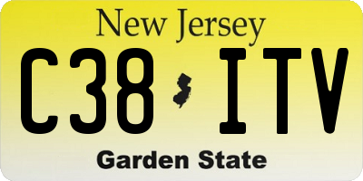 NJ license plate C38ITV