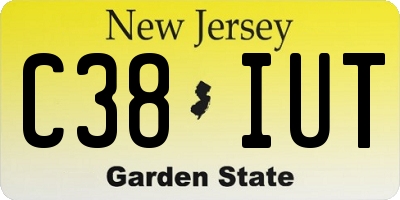 NJ license plate C38IUT