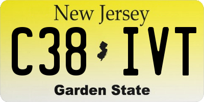 NJ license plate C38IVT