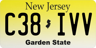 NJ license plate C38IVV