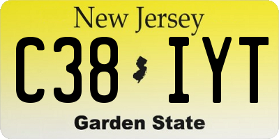 NJ license plate C38IYT
