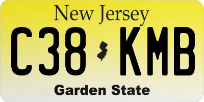 NJ license plate C38KMB