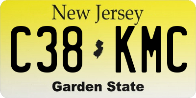 NJ license plate C38KMC