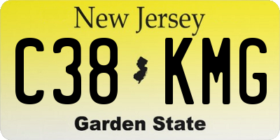 NJ license plate C38KMG