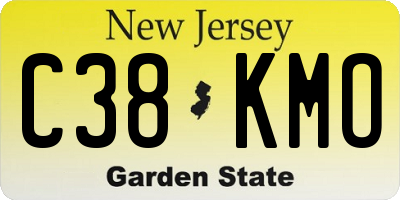 NJ license plate C38KMO