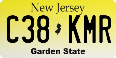 NJ license plate C38KMR