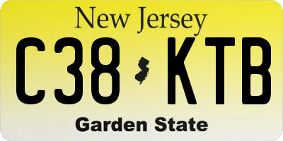NJ license plate C38KTB