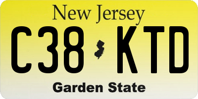 NJ license plate C38KTD