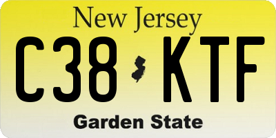 NJ license plate C38KTF
