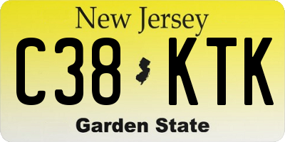 NJ license plate C38KTK