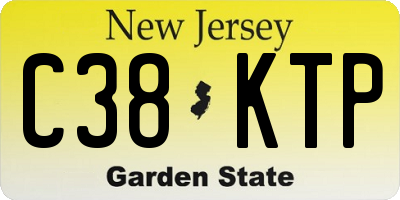 NJ license plate C38KTP