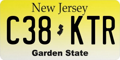 NJ license plate C38KTR