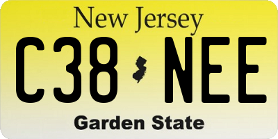 NJ license plate C38NEE
