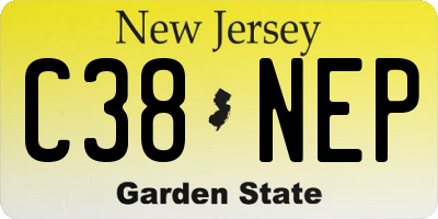 NJ license plate C38NEP