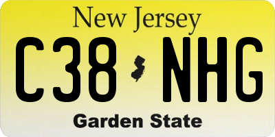 NJ license plate C38NHG