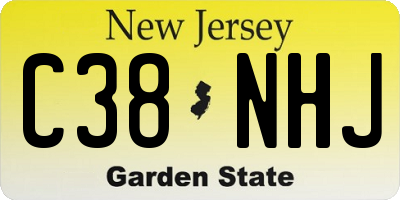 NJ license plate C38NHJ