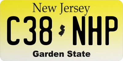 NJ license plate C38NHP