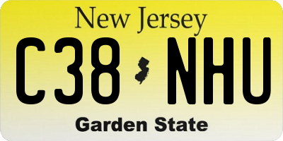 NJ license plate C38NHU