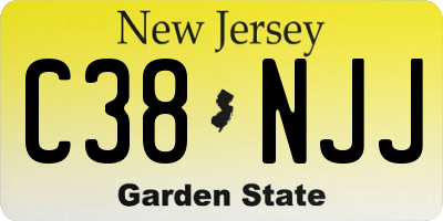 NJ license plate C38NJJ