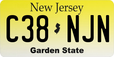 NJ license plate C38NJN