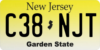 NJ license plate C38NJT