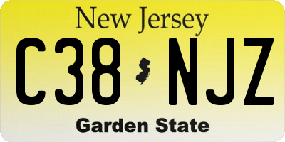 NJ license plate C38NJZ