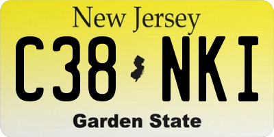 NJ license plate C38NKI