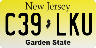 NJ license plate C39LKU