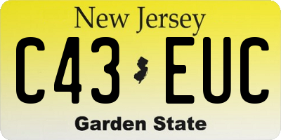 NJ license plate C43EUC