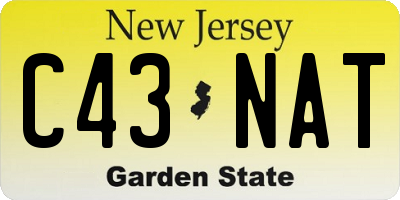 NJ license plate C43NAT