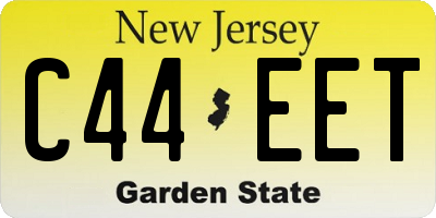 NJ license plate C44EET