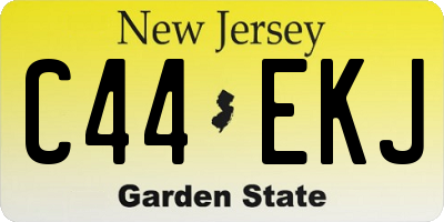 NJ license plate C44EKJ