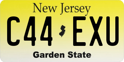 NJ license plate C44EXU