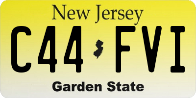 NJ license plate C44FVI