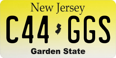 NJ license plate C44GGS