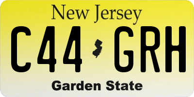 NJ license plate C44GRH