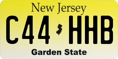 NJ license plate C44HHB