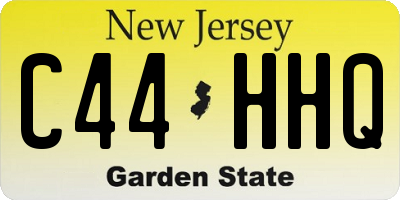 NJ license plate C44HHQ