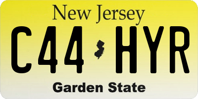 NJ license plate C44HYR