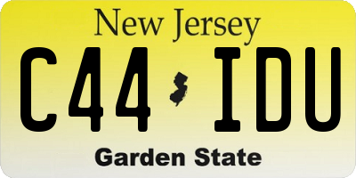 NJ license plate C44IDU