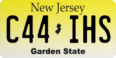 NJ license plate C44IHS