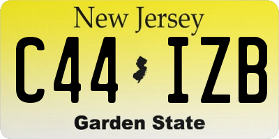 NJ license plate C44IZB