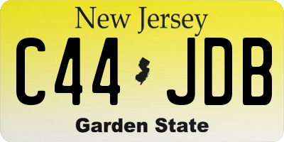 NJ license plate C44JDB