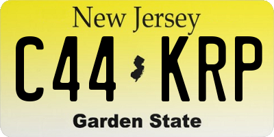 NJ license plate C44KRP