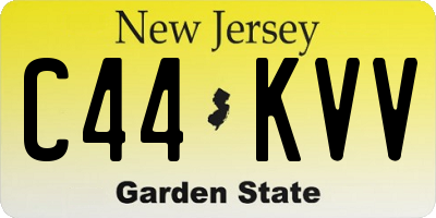 NJ license plate C44KVV