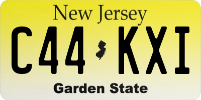 NJ license plate C44KXI