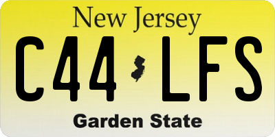 NJ license plate C44LFS
