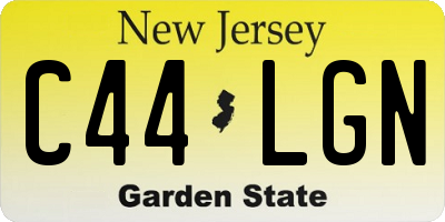 NJ license plate C44LGN