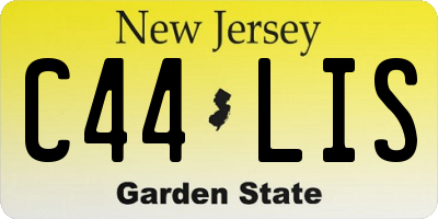 NJ license plate C44LIS